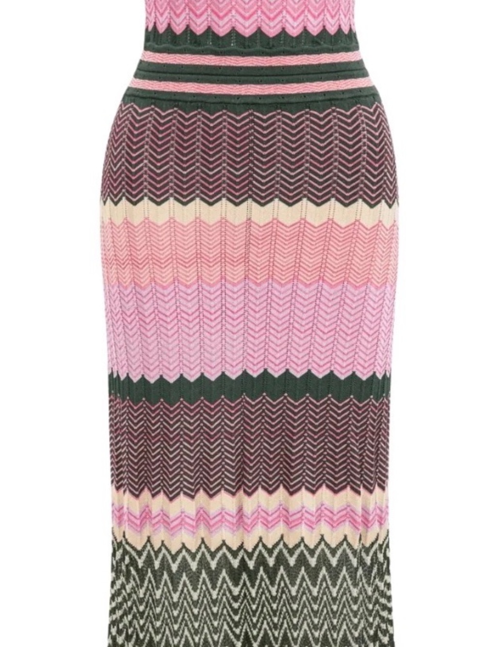Sandro Paris Chevron Knit Dress in Pink and Purple